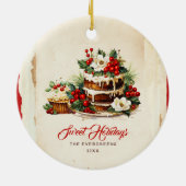 スカンジイ冬の紅葉メリークリスマス セラミックオーナメント (裏面)