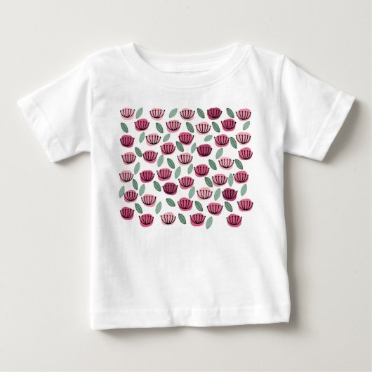 スカンジカップ花 ベビーTシャツ (正面)