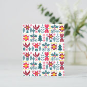 スカンジクリスマススクラップブック紙、雪片ホリー (スタンド正面)