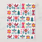 スカンジクリスマススクラップブック紙、雪片ホリー (正面)