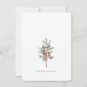 スカンジクリスマスパーティーヴィンテージ緑 招待状 (裏面)