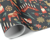 スカンジクリスマスホリデーデザイン ラッピングペーパー (ロールコーナー)