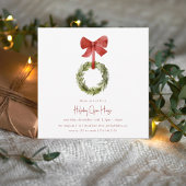 スカンジクリスマスリースレッドボウホリデーオープンハウス シーズンカード