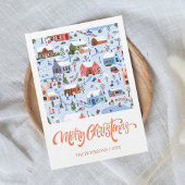 スカンジクリスマスヴィレッジノンフォトコージーパステル シーズンカード