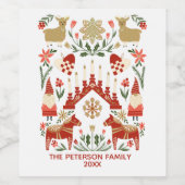 スカンジクリスマス ワインラベル (シングルラベル)