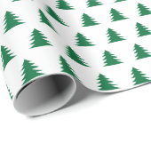スカンジスタイルダークケリーグリーンクリスマスパインツリー ラッピングペーパー (ロールコーナー)