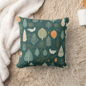 スカンジセージグリーンノルディックハイゲウッドランドクリスマス クッション (ブランケット)