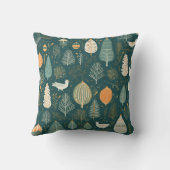 スカンジセージグリーンノルディックハイゲウッドランドクリスマス クッション (裏面)