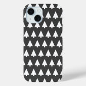 スカンジツリーパターン |白黒のミニマル Case-Mate iPhoneケース (裏面)
