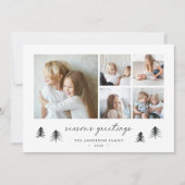 スカンジツリー |ミニマモダンリストの写真コラージュ シーズンカード (正面)