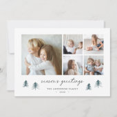 スカンジツリー |ミニマモダンリストの写真コラージュ シーズンカード (正面)