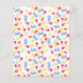 スカンジディシーブルーバードレッドイエローフラワースクラップブック (正面)