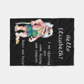 スカンジナビアおもしろいに見える愛 フリースブランケット (正面(横))