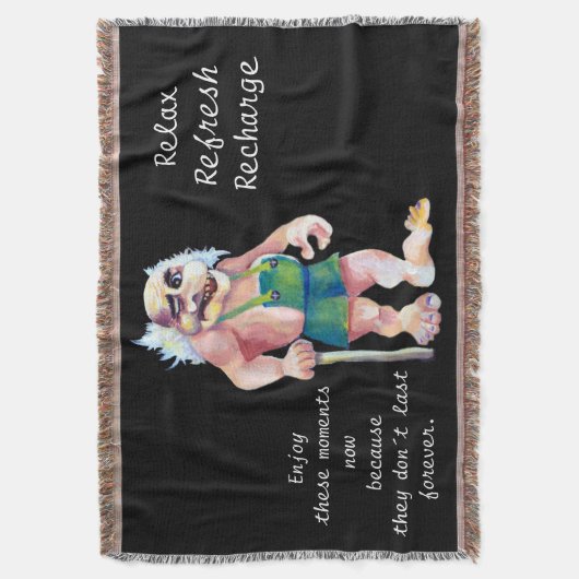 スカンジナビアおもしろいに見える鬼トロール スローブランケット (正面縦)