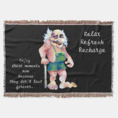 スカンジナビアおもしろいに見える鬼トロール スローブランケット (正面)