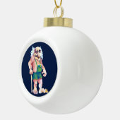 スカンジナビアおもしろいに見える鬼トロール セラミックボールオーナメント (右)