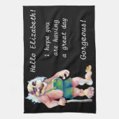 スカンジナビアおもしろいのラブトロール キッチンタオル (縦)