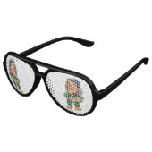 スカンジナビアおもしろいトロールイラストレーション水彩 アビエーターサングラス (アングル)