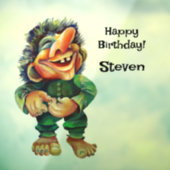 スカンジナビアおもしろいトロールイラストレーション水彩 ウィンドウサイン (シート3)