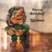 スカンジナビアおもしろいトロールイラストレーション水彩 ウィンドウサイン (シート2)