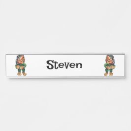 スカンジナビアおもしろいトロールイラストレーション水彩 サインプレート