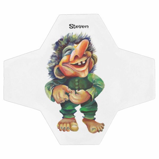 スカンジナビアおもしろいトロールイラストレーション水彩 サッカーボール (フラット)