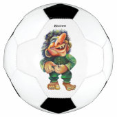 スカンジナビアおもしろいトロールイラストレーション水彩 サッカーボール (正面)