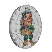 スカンジナビアおもしろいトロールイラストレーション水彩 ダーツボード (正面左)