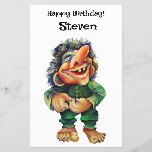 スカンジナビアおもしろいトロールイラストレーション水彩 チラシ (正面)