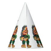 スカンジナビアおもしろいトロールイラストレーション水彩 パーティーハット (裏面)
