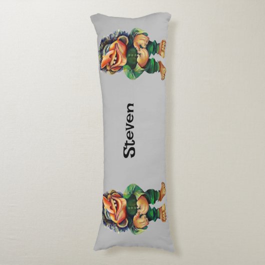 スカンジナビアおもしろいトロールイラストレーション水彩 ボディピロー (正面縦)