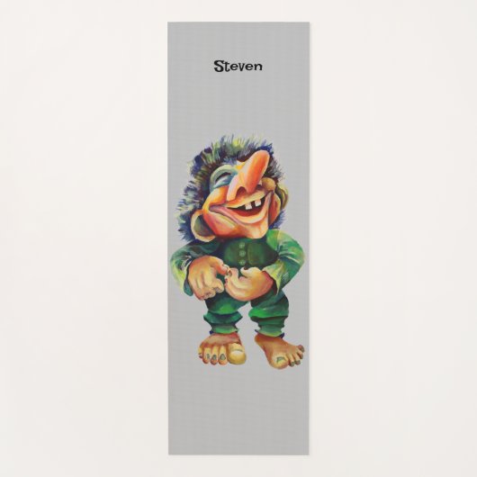 スカンジナビアおもしろいトロールイラストレーション水彩 ヨガマット (正面)