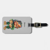 スカンジナビアおもしろいトロールイラストレーション水彩 ラゲッジタグ (正面横)