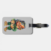 スカンジナビアおもしろいトロールイラストレーション水彩 ラゲッジタグ (裏面横)