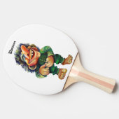 スカンジナビアおもしろいトロールイラストレーション水彩 卓球ラケット (横)