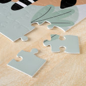 スカンジナビアお洒落の影響を受けたゼブラ ジグソーパズル (側面)