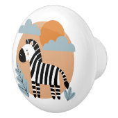 スカンジナビアお洒落の影響を受けたゼブラ セラミックノブ (右)