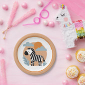 スカンジナビアお洒落の影響を受けたゼブラ ペーパープレート (パーティー)