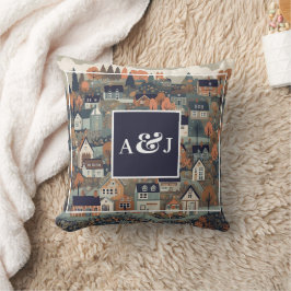 スカンジナビアお洒落ヴィレッジモノグラム クッション
