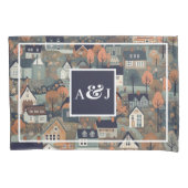 スカンジナビアお洒落ヴィレッジモノグラム 枕カバー (正面左)