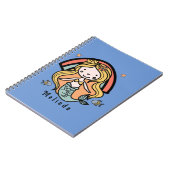 スカンジナビアかわいい人魚パーソナライズされた娘 ノートブック (左側)