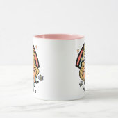 スカンジナビアかわいい人魚パーソナライズされた娘 マグカップ (中央)