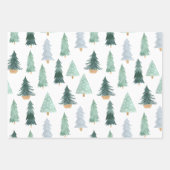 スカンジナビアかわいい水の色キッズクリスマス ラッピングペーパーシート (正面2)