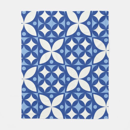 スカンジナビアにおける抽象芸術の幾何学的シームレスパターン フリースブランケット (正面)