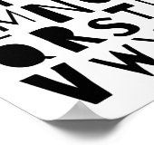 スカンジナビアのアルファベット、キッズルームの壁の装飾 ポスター (角)