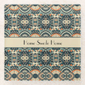 スカンジナビアのアートデコ オーダーメイド ガラスコースター (正面)