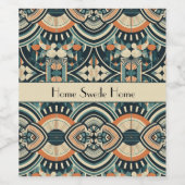 スカンジナビアのアートデコ オーダーメイド ワインラベル (シングルラベル)