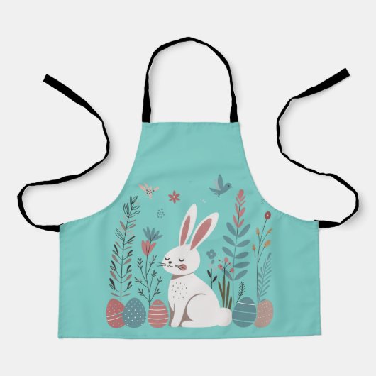 スカンジナビアのエレガンスキュートイースターバニー エプロン (正面)