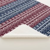 スカンジナビアのオーナメントの青い、ブルゴーニュ シェルパブランケット (3/4)