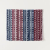 スカンジナビアのオーナメントの青い、ブルゴーニュ タペストリー (正面(横))